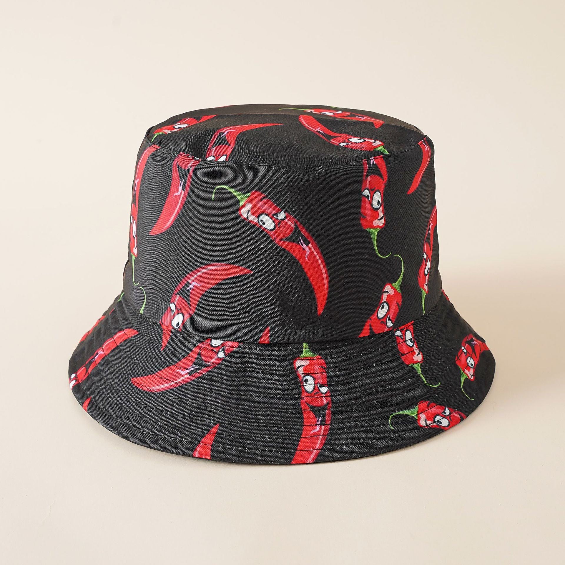 Watermelon hat new pattern fisherman hat women summer outdoor printing double-sided sun hat couple leisure Doba
